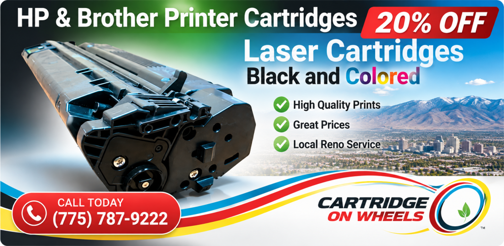HP and Brother printer toner cartridges in Reno Nevada